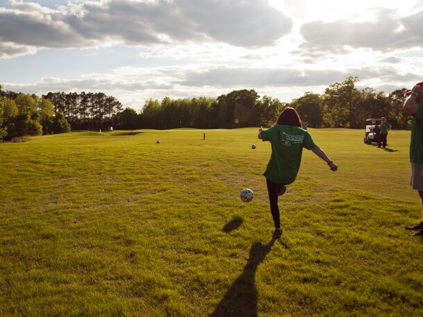 FootGolf player on course
